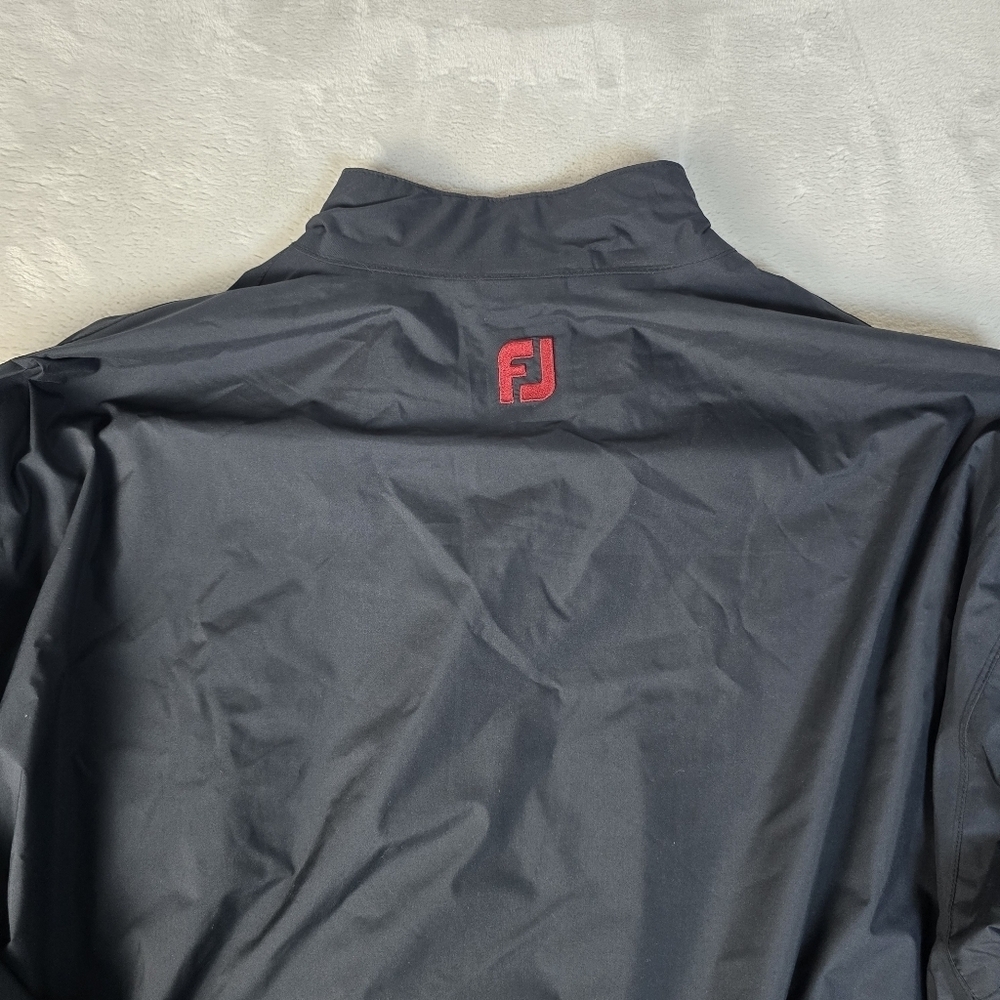 Footjoy Dryjoys Pullover Men’s Lg Black 1/4 Zip Long Sleeve Windbreaker Pullover - Picture 7 of 10